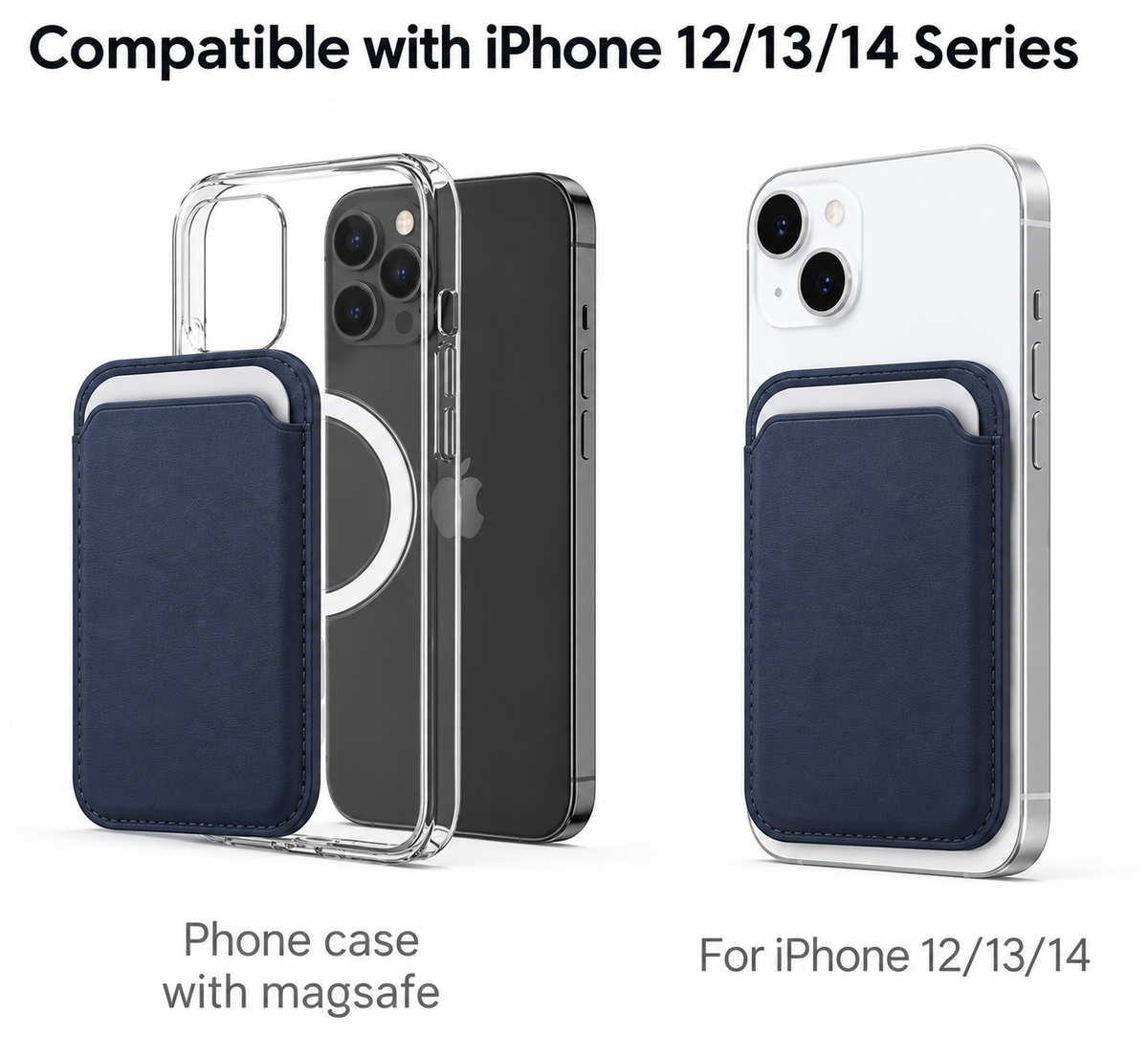 Magnetic Card Wallet for iPhone — Navy