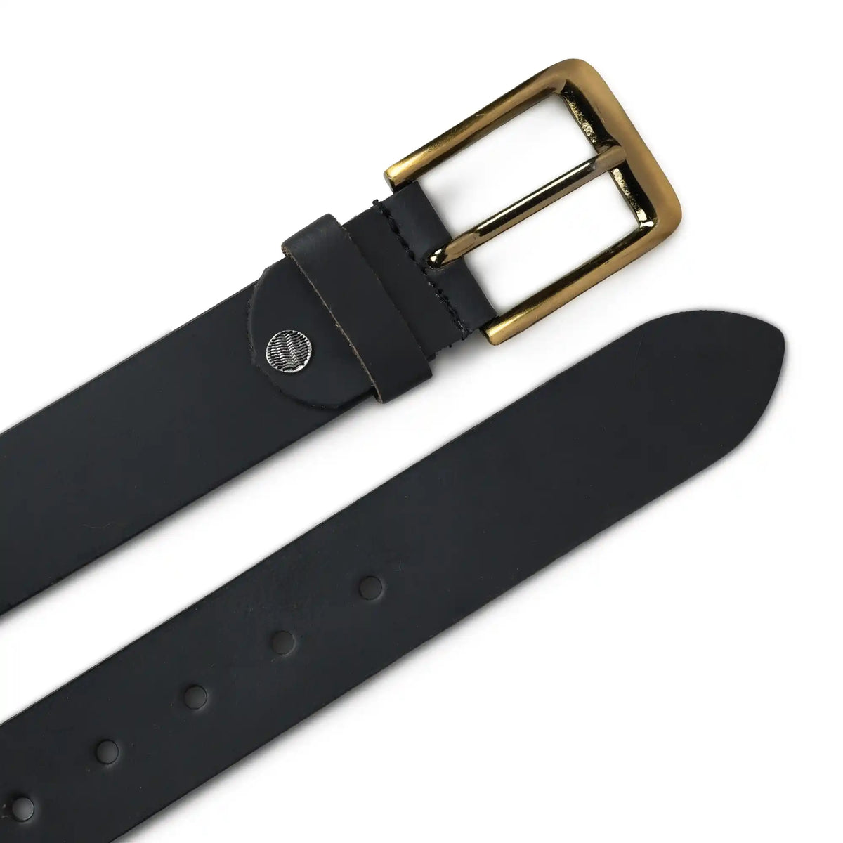 Handmade polo leather belt for men with dark blue and red stripes – photo 5