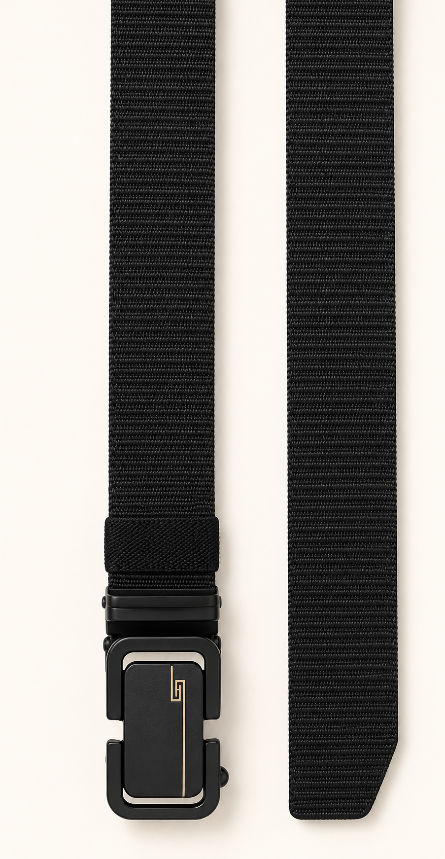 Nylon Ratchet Belt — Black & Grey