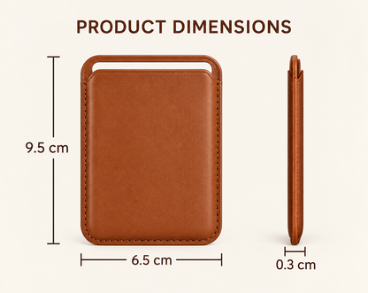 Magnetic Card Wallet for iPhone — Brown