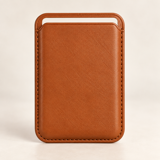 Magnetic Card Wallet for iPhone — Tan Brown
