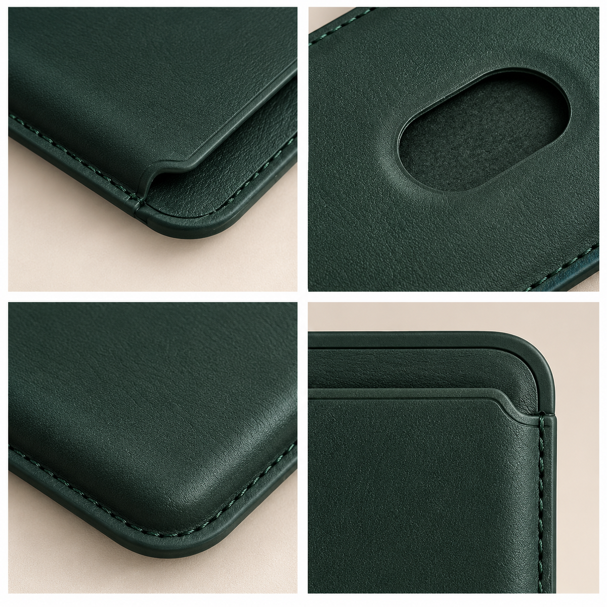 Magnetic Card Wallet for iPhone — Forest Green