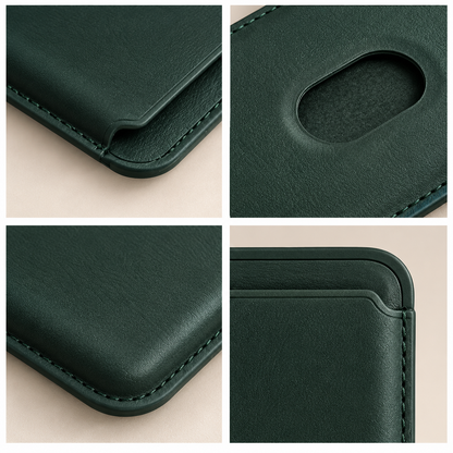 Magnetic Card Wallet for iPhone — Forest Green