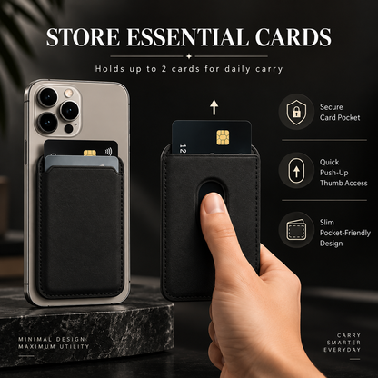 Magnetic Card Wallet for iPhone — Black