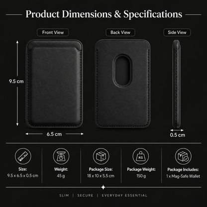 Magnetic Card Wallet for iPhone — Black