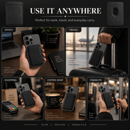 Magnetic Card Wallet for iPhone — Black