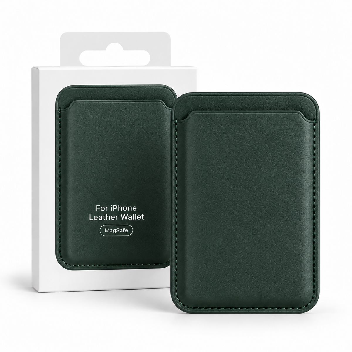 Magnetic Card Wallet for iPhone — Forest Green